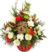 Christmas Pinne Cone 3 Arragements with Vase